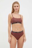 Бюстгальтер Pepe Jeans колір бордовий візерунок (3653363)