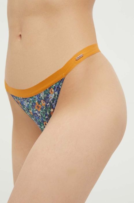 Бюстгальтер Pepe Jeans Floral колір синій мереживо візерунок Бюстгальтер Pepe Jeans Floral колір синій мереживо візерунок