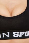 Бюстгальтер та стрінги PLEIN SPORT колір чорний Бюстгальтер та стрінги PLEIN SPORT колір чорний