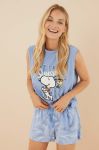 Бавовняна піжама women'secret Snoopy з бавовни 3136931 колір блакитний Бавовняна піжама women'secret Snoopy з бавовни 3136931 колір блакитний