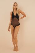 Боді women'secret BODYLETTE AUTUMN колір чорний мереживо однотонний 4036298 Боді women'secret BODYLETTE AUTUMN колір чорний мереживо однотонний 4036298