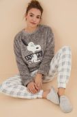 Піжама women'secret Snoopy жіноча колір сірий 3136020