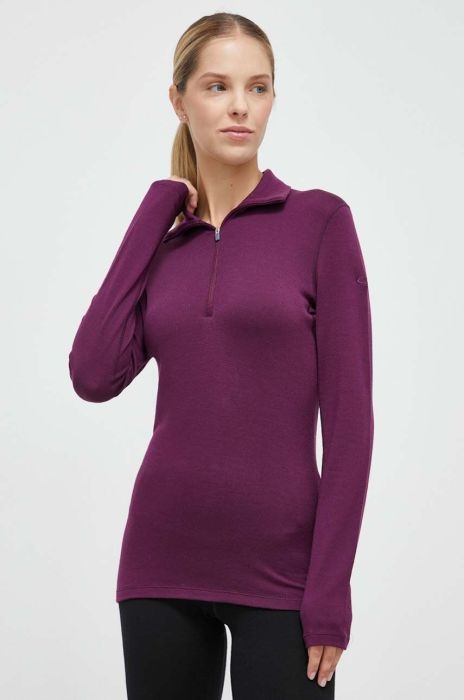 Функціональний лонгслів Icebreaker 260 Tech колір фіолетовий (3632229) Функціональний лонгслів Icebreaker 260 Tech колір фіолетовий (3632229)