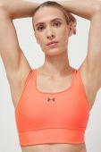 Спортивний бюстгальтер Under Armour Crossback колір помаранчевий однотонний Спортивний бюстгальтер Under Armour Crossback колір помаранчевий однотонний