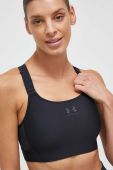 Спортивний бюстгальтер Under Armour колір чорний однотонний Спортивний бюстгальтер Under Armour колір чорний однотонний