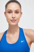 Спортивний бюстгальтер Reebok Identity Training однотонний колір блакитний Спортивний бюстгальтер Reebok Identity Training однотонний колір блакитний