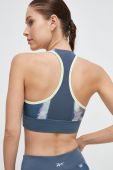 Спортивний бюстгальтер Reebok Allover візерунок колір блакитний
