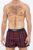Бавовняні боксери BOSS 2-pack колір бордовий Бавовняні боксери BOSS 2-pack колір бордовий