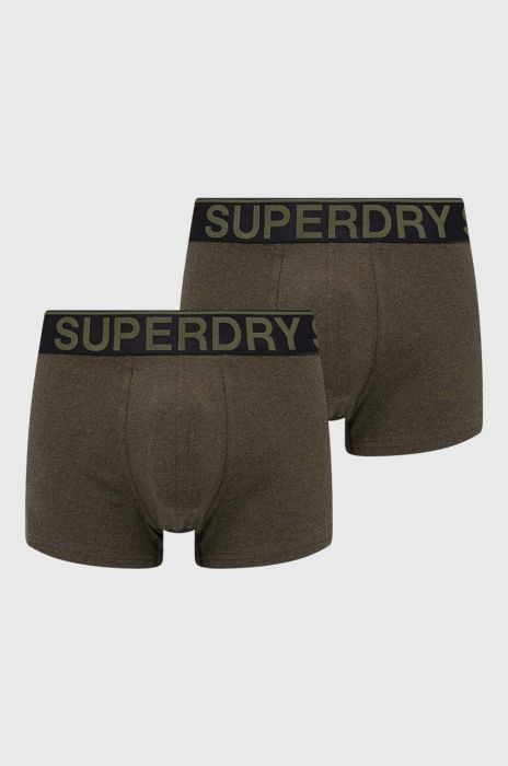 Боксери Superdry 2-pack чоловічі колір зелений Боксери Superdry 2-pack чоловічі колір зелений