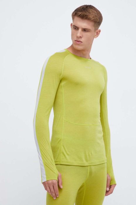 Функціональний лонгслів Icebreaker 125 ZoneKnit колір зелений Функціональний лонгслів Icebreaker 125 ZoneKnit колір зелений