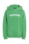 Дитяча кофта Tommy Hilfiger колір зелений з капюшоном з аплікацією (3312788)