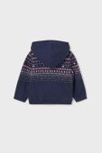 Кофта для немовлят Mayoral колір синій з капюшоном візерунок Кофта для немовлят Mayoral колір синій з капюшоном візерунок