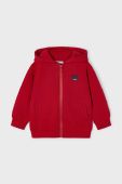 Дитяча кофта Mayoral колір червоний з капюшоном однотонна (3418443) Дитяча кофта Mayoral колір червоний з капюшоном однотонна (3418443)