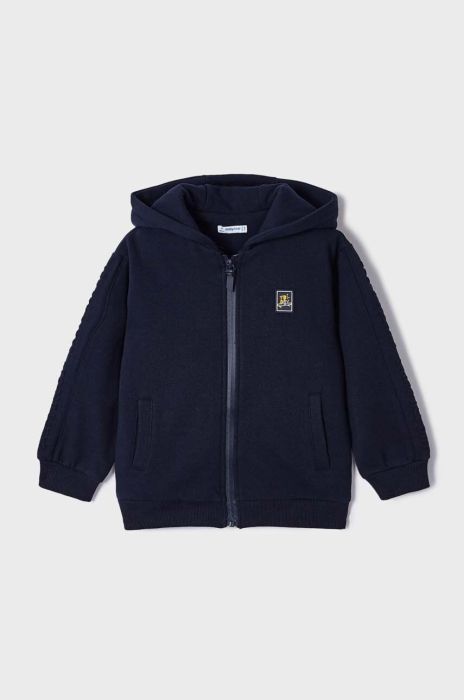 Дитяча кофта Mayoral колір синій з капюшоном однотонна (3418469) Дитяча кофта Mayoral колір синій з капюшоном однотонна (3418469)