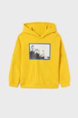 Дитяча кофта Mayoral колір жовтий з капюшоном з принтом (3413625) Дитяча кофта Mayoral колір жовтий з капюшоном з принтом (3413625)