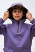Дитяча кофта Mayoral колір фіолетовий з капюшоном однотонна Дитяча кофта Mayoral колір фіолетовий з капюшоном однотонна