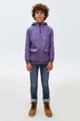 Дитяча кофта Mayoral колір фіолетовий з капюшоном однотонна Дитяча кофта Mayoral колір фіолетовий з капюшоном однотонна