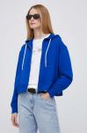 Кофта Tommy Hilfiger жіноча колір синій з капюшоном однотонна (3287937) Кофта Tommy Hilfiger жіноча колір синій з капюшоном однотонна (3287937)