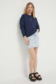 Бавовняна кофта Tommy Jeans жіноча колір синій однотонна