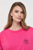 Бавовняна кофта Pinko жіноча колір рожевий однотонна Бавовняна кофта Pinko жіноча колір рожевий однотонна