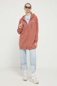 Кофта Roxy жіноча колір рожевий з капюшоном з принтом (3433871)