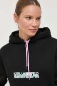 Кофта Karl Lagerfeld жіноча колір чорний з капюшоном з принтом (3353878) Кофта Karl Lagerfeld жіноча колір чорний з капюшоном з принтом (3353878)