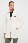 Спортивна кофта Columbia Fireside Long колір бежевий однотонна Спортивна кофта Columbia Fireside Long колір бежевий однотонна