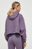 Кофта adidas Originals жіноча колір фіолетовий з капюшоном візерунок