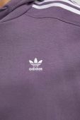 Кофта adidas Originals жіноча колір фіолетовий з капюшоном візерунок