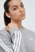 Бавовняна кофта adidas жіноча колір сірий меланж