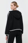 Кофта Liu Jo жіноча колір чорний з капюшоном з аплікацією Кофта Liu Jo жіноча колір чорний з капюшоном з аплікацією