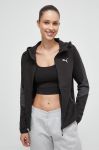 Тренувальна кофта Puma колір чорний з капюшоном візерунок Тренувальна кофта Puma колір чорний з капюшоном візерунок