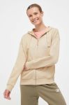 Бавовняна кофта Puma жіноча колір бежевий з капюшоном однотонна (3441519) Бавовняна кофта Puma жіноча колір бежевий з капюшоном однотонна (3441519)