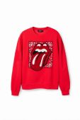 Кофта Desigual 23WWSK30 WOMAN KNIT SWEAT LONG SLEEVE жіноча колір червоний з принтом Кофта Desigual 23WWSK30 WOMAN KNIT SWEAT LONG SLEEVE жіноча колір червоний з принтом