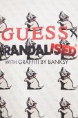 Кофта Guess x Brandalised жіноча колір жовтий з капюшоном візерунок Кофта Guess x Brandalised жіноча колір жовтий з капюшоном візерунок