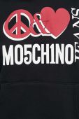 Бавовняна кофта Moschino Jeans жіноча колір чорний з капюшоном однотонна (3402880) Бавовняна кофта Moschino Jeans жіноча колір чорний з капюшоном однотонна (3402880)