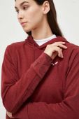 Спортивна кофта Salewa Lavaredo Hemp колір бордовий з капюшоном з принтом