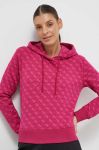 Кофта Guess жіноча колір рожевий з капюшоном візерунок