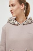 Кофта Guess жіноча колір рожевий з капюшоном з принтом (3545783)