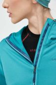 Спортивна кофта LA Sportiva Upendo Hoody колір зелений з капюшоном однотонна
