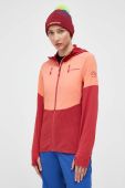 Спортивна кофта LA Sportiva Session Tech Hoody колір червоний з капюшоном візерунок Спортивна кофта LA Sportiva Session Tech Hoody колір червоний з капюшоном візерунок