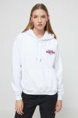 Кофта On Vacation жіноча колір білий з капюшоном з принтом Кофта On Vacation жіноча колір білий з капюшоном з принтом