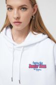 Кофта On Vacation жіноча колір білий з капюшоном з принтом Кофта On Vacation жіноча колір білий з капюшоном з принтом