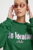 Кофта On Vacation жіноча колір зелений з аплікацією Кофта On Vacation жіноча колір зелений з аплікацією
