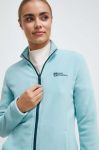 Спортивна кофта Jack Wolfskin Taunus колір бірюзовий однотонна (3596230) Спортивна кофта Jack Wolfskin Taunus колір бірюзовий однотонна (3596230)