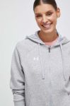 Кофта Under Armour жіноча колір сірий з капюшоном меланж Кофта Under Armour жіноча колір сірий з капюшоном меланж