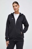 Кофта Under Armour жіноча колір чорний з капюшоном меланж