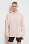 Кофта Reebok LUX COLLECTION жіноча колір рожевий з капюшоном однотонна