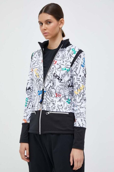 Спортивна кофта Rossignol x JCC колір білий візерунок