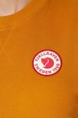 Бавовняна кофта Fjallraven 1960 Logo жіноча колір жовтий з аплікацією Бавовняна кофта Fjallraven 1960 Logo жіноча колір жовтий з аплікацією